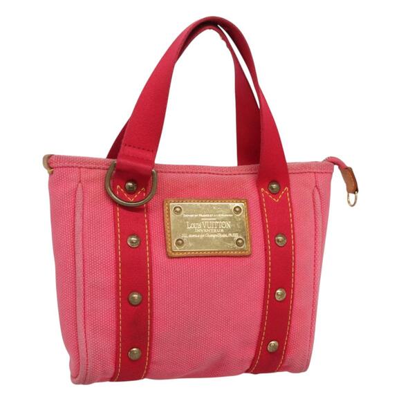 LOUIS VUITTON Antigua Cabas PM Hand Bag Rouge Pink M40088 - Picture 1 of 12
